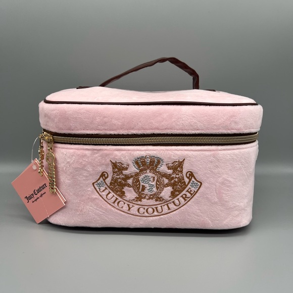 Juicy Couture Handbags - Juicy couture pink velour cosmetics bag